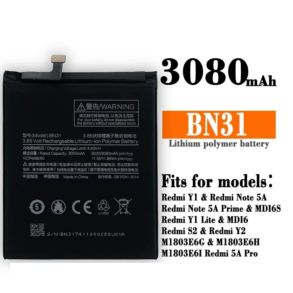 Mobile Battery for Mi A1 BN31
