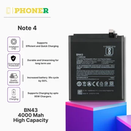 Mobile Battery for Mi Redmi Note 4 BN43