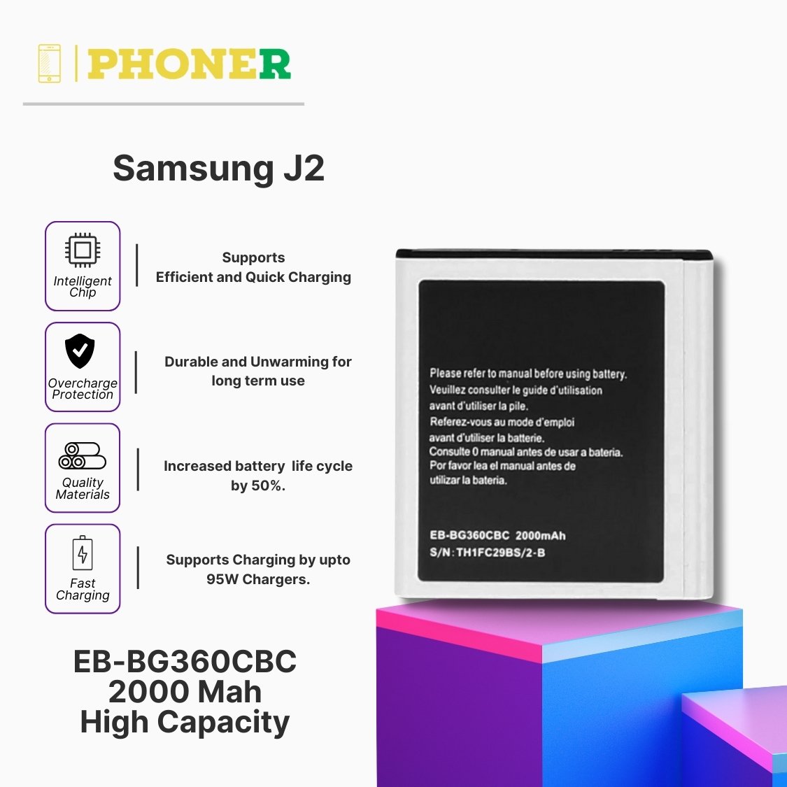 Mobile Battery For Samsung Galaxy J2 Revitalize Your Galaxy J2 Experience  Cash On Delivery COD