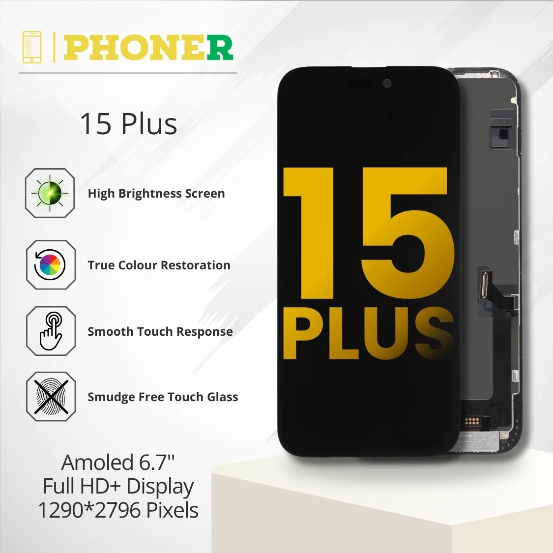 iPhone 15 Plus LCD Display Folder Premium Replacement Part for Seamless  Screen Repairs Cash on Delivery Amoled