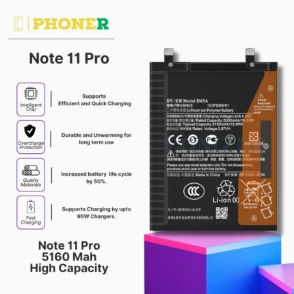 Mobile Battery For Mi Redmi Note 11 Pro BM5A